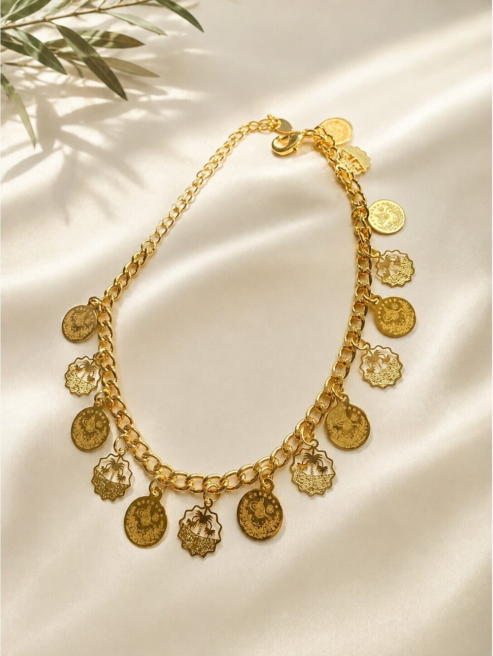 Gold Plated Lira Anklet